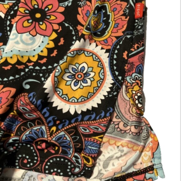 Josie Natori ladies Med Multicolor Comfort Muumuu Style Cold-Shoulder soft Top - Picture 15 of 15